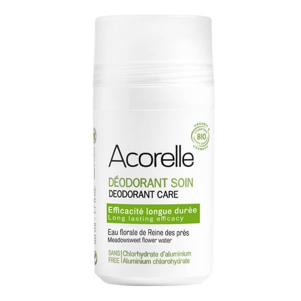 Déodorant roll-on 100% bio aux Cristaux d'Alun et à la Reine des Près - Acorelle
