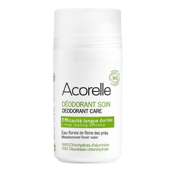 Organic long-lasting roll-on deodorant with alum crystals and meadowsweet floral water - Acorelle