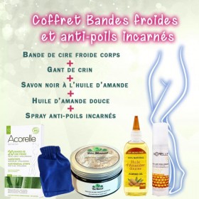 Kit pré et post épilation à la cire et anti-poils incarnés