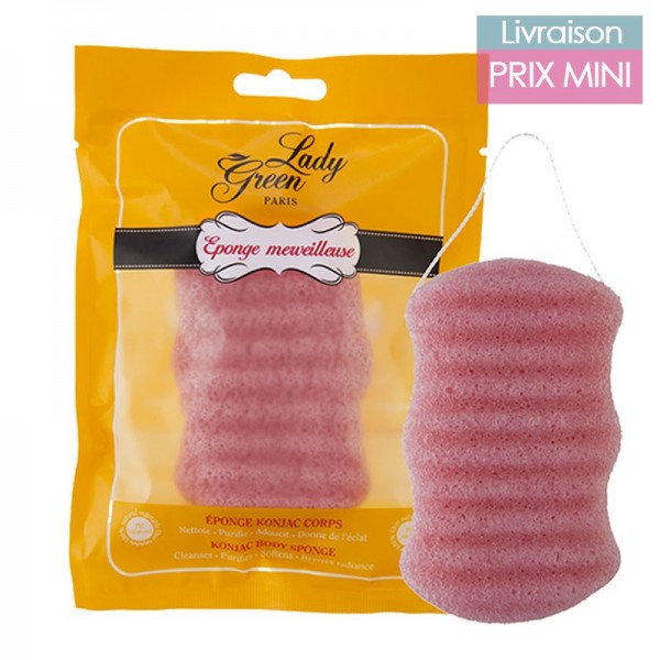 Konjac Body Sponge Aloe Vera / Rose Lady Green
