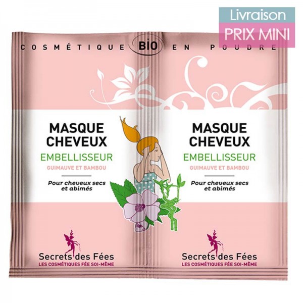 Organic hair mask for dry hair with Aloe vera, Bamboo and Marshmallow - Secrets des Fées