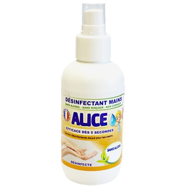 Spray désinfectant sans alcool, pour les Mains - Alice