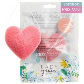 Eponge Konjac Visage à la Rose - Lady Green