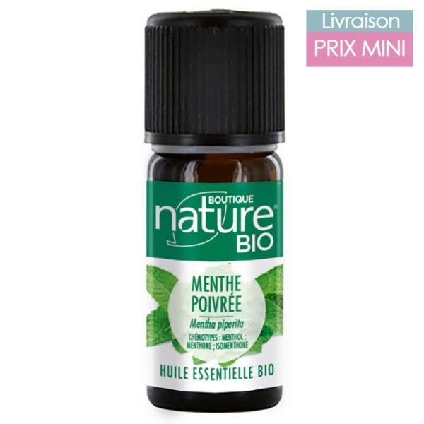 Huile Essentielle Bio de Menthe Poivrée - Boutique Nature