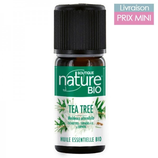 Huile essentielle de Tea Tree - Flacon compte goutte 10ml - Shopping Nature