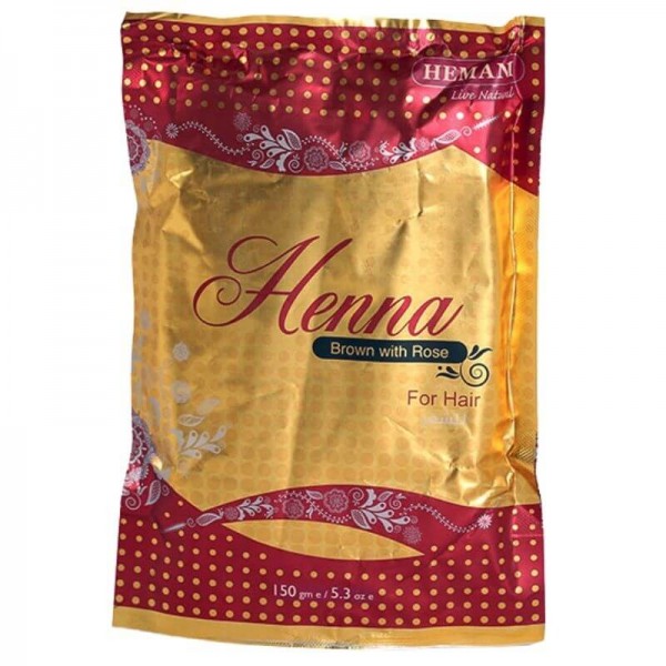 Brown Henna Powder with Rose - Hemani