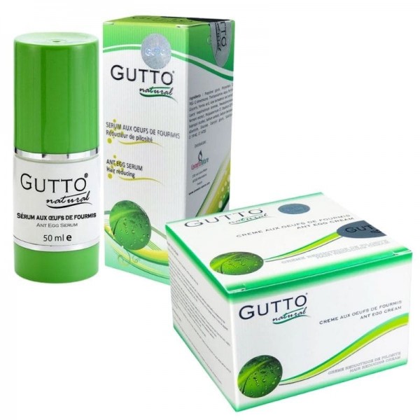 SMALL Permanent Hair Removal Pack :GUTTO Cream 50ml/Oil 50ml