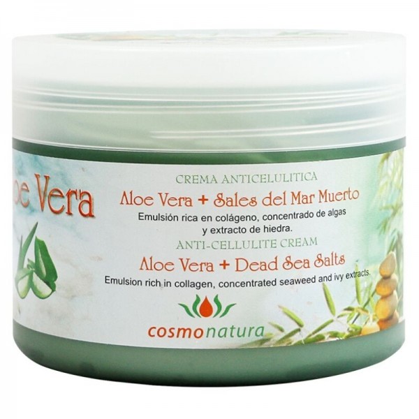 Anti-cellulite aloe vera and Dead sea salt gel