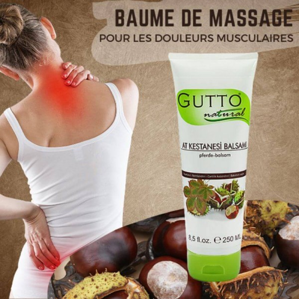 Baume de massage au Marron d'Inde pour douleurs musculaires - Gutto