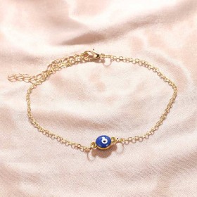 Bracelet cheville mauvais oeil - Perle de Nazar