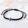 Black bracelet with an eye - Turkish Nazar bead.