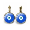Bronze fülbevaló Eye Pearl - Nazar török Gyöngy