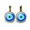 Bronze earring with an eye - Turkish Nazar bead.