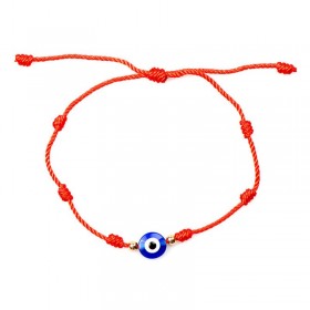 Bracelet Rouge avec oeil - Perle turque de Nazar