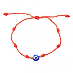 Bracelet Rouge avec oeil - Perle turque de Nazar