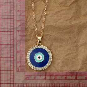 Necklace with an eye - Turkish Nazar bead.