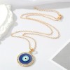 Necklace with an eye - Turkish Nazar bead.