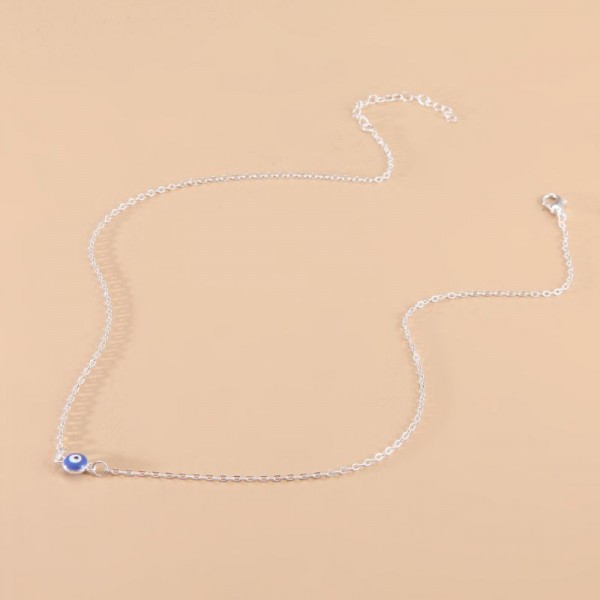 Necklace with an eye - Turkish Nazar bead.