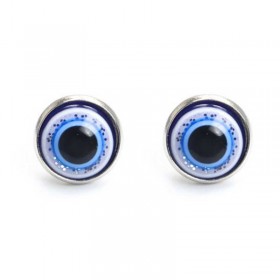Boucle d'oreille avec oeil style chat - Perle turque de Nazar