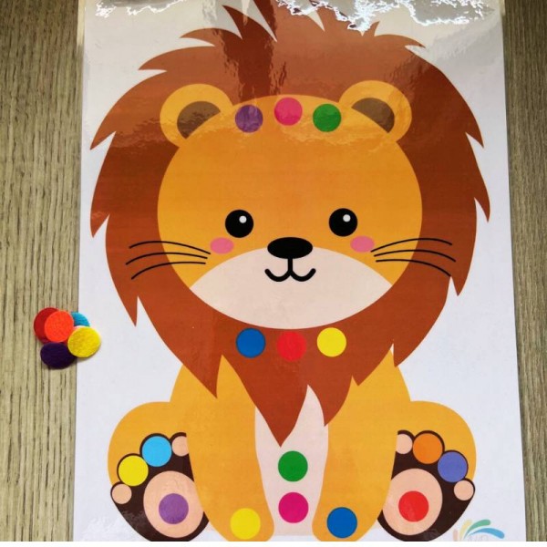 Fiche Montessori Lion Couleur