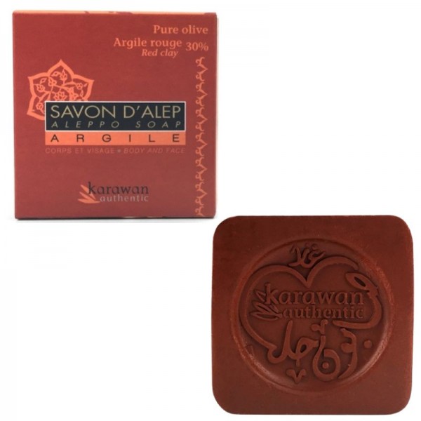 Organic red clay Aleppo soap 150 g - Lauralep