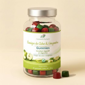 Gummies Vinaigre de cidre & Gingembre saveur Pomme- 60 gummies