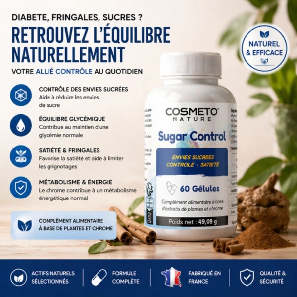 Gélules anti-sucre SUGAR CONTROL – Envies sucrées et satiété