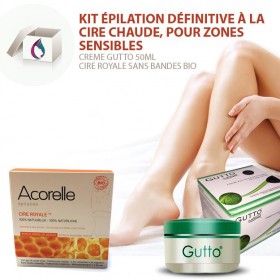 Kit épilation définitive à la cire chaude, pour zones sensibles
