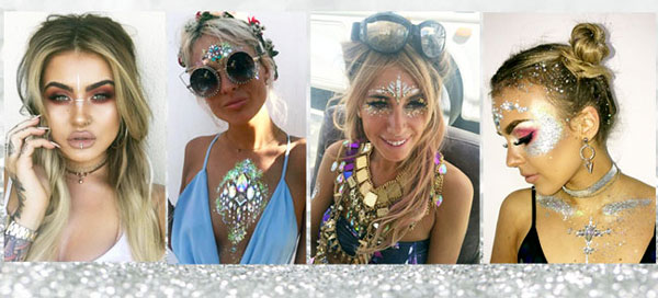 Maquillage avec paillettes
