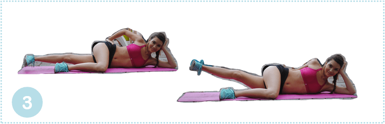 Fitness exercise for legs and buttocks: leg lift