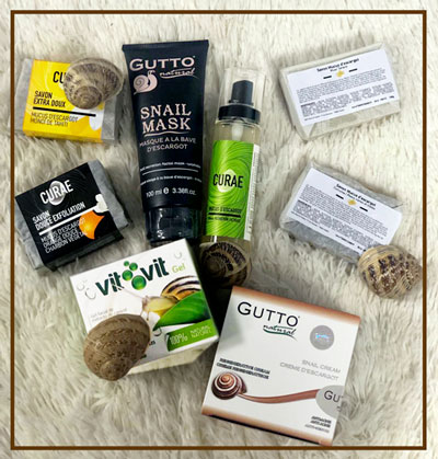 Cosmeto Nature range of products based on snail slime